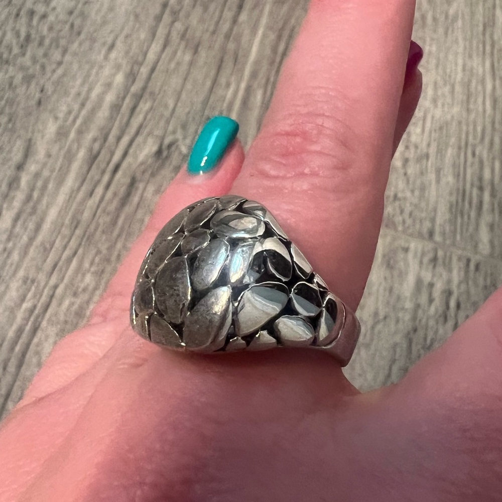Silver statement ring
